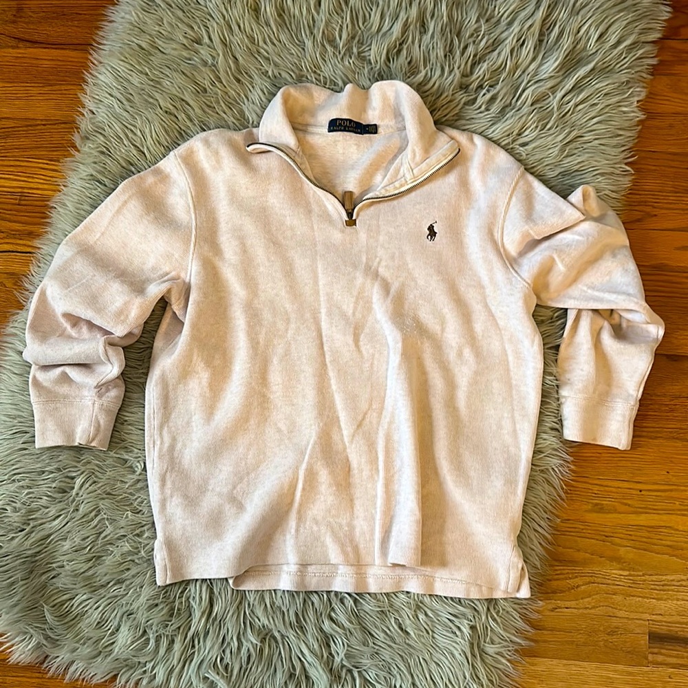 Polo Ralph Lauren Light Pink quarter zip. Used